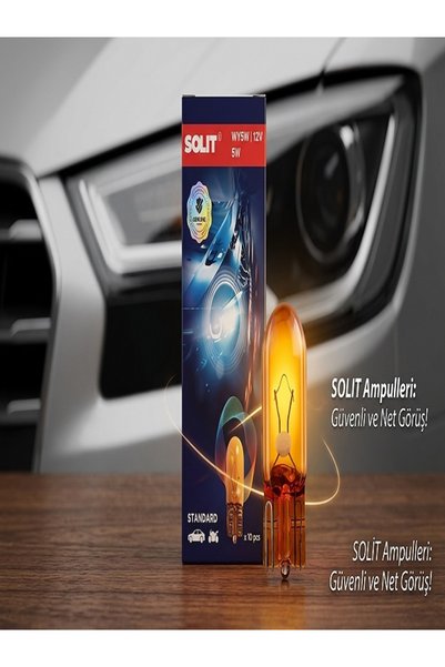 taşıt parçaları Fiat Linea Uyumlu T10 Turuncu (Amber) Dipsiz Park Ampulü 12V ...