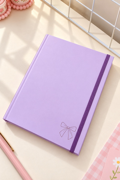 Lizy Hard Cover Elasticated Lined Notebook - 17X24 Cm, 168 Sheets |   8 Diffe...