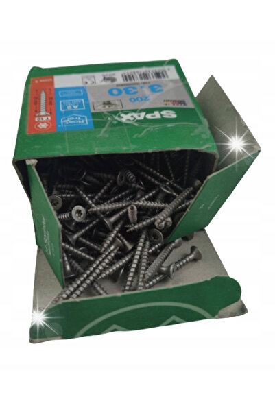 Spax Șurub pentru lemn A2 200 bucăți TX 3.0*30MM