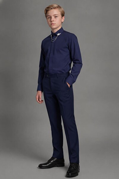 Doctor junior Pantaloni slim din stofă pentru băieți