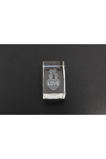 OEM Cub De Sticla Cu Doi Copii Pe Inima H4,3cm (Set 10 buc)
