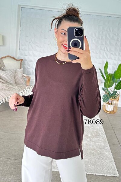 İnce Topuk Crew Neck Knitwear Blouse 7K089