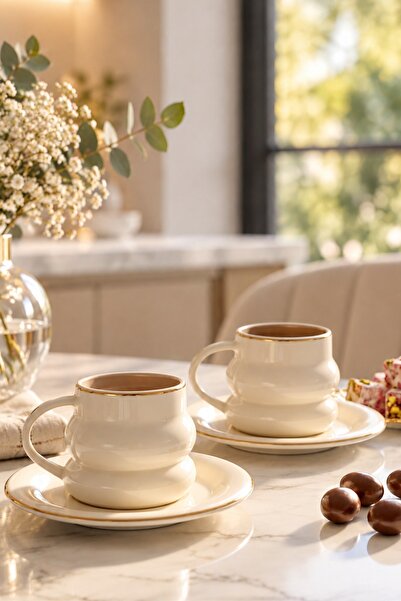 Cooker Velmont 2-Person 90 ml Porcelain Coffee Cup Set Ckr4606