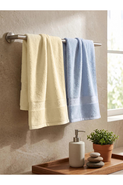 Styli Pack of 2 - Textured Towels, Multi-Color - 34x72 cm