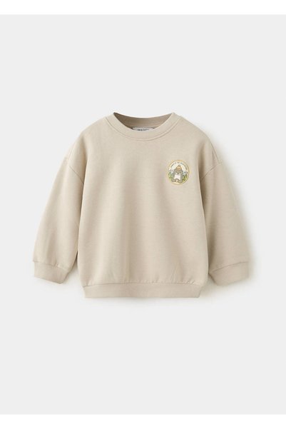 MANGO Baby Desenli pamuklu sweatshirt