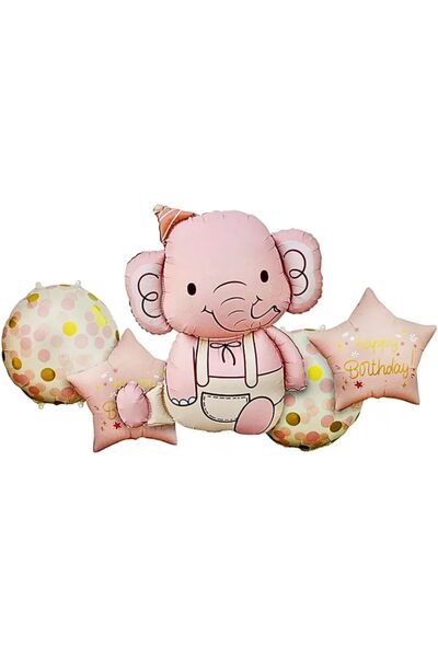 BABYTOT Baby Elephant Birthday Balloon Set | Elephant Foil Balloon 35 x 28 In...