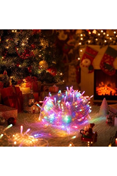 Kmt Style Multicolored LED decorative garland with transparent wire and remot...
