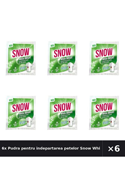 Snow 6x Pudra pentru indepartarea petelor White Bright, 120g