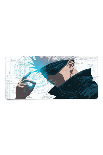 Aeronx Satoru Gojo 40x90 Desenli Dijital Baskılı Oyuncu Mousepad XXL Kaymaz T...