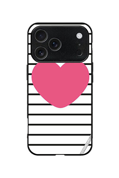 Coverscart Protective Case Cover for Apple iPhone 18 Pro Pink Heart Stripes D...