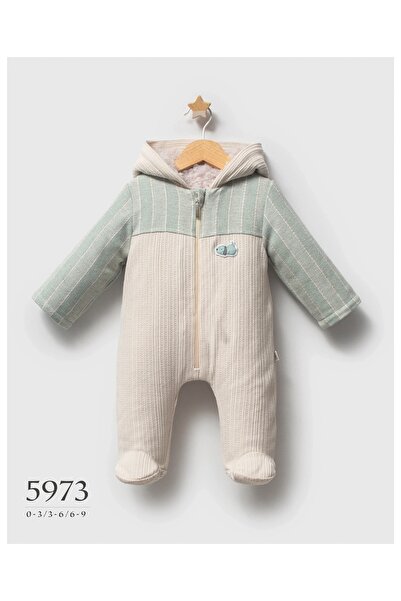 Tongs Baby Erkek Bebek Kapüşonlu Patikli Tulum 5973