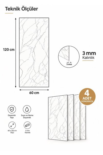 Dekonil Titanium Traverten Flexinil Stone İnce Esnek Doğal Taş Panel 50*100 cm - 4 adet 2,8m2