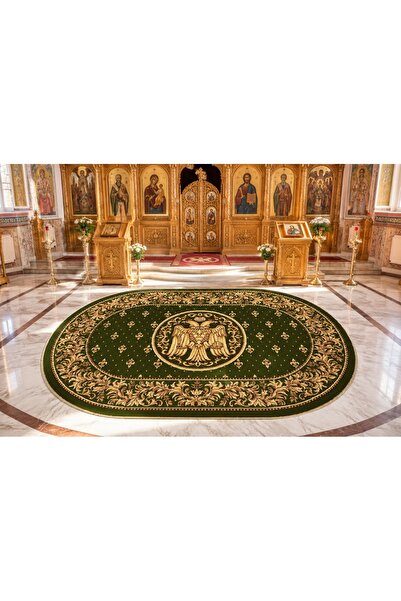 Talis Covor biserica Oval, Lotos, Verde, 150x230 cm, Delta 15077 310