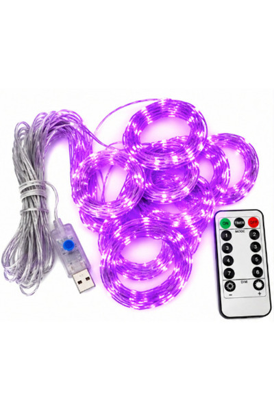LILY Instalare Perdea Luminoasă LED 3 x 3 m cu 300 LED-uri Telecomandă MOV US...