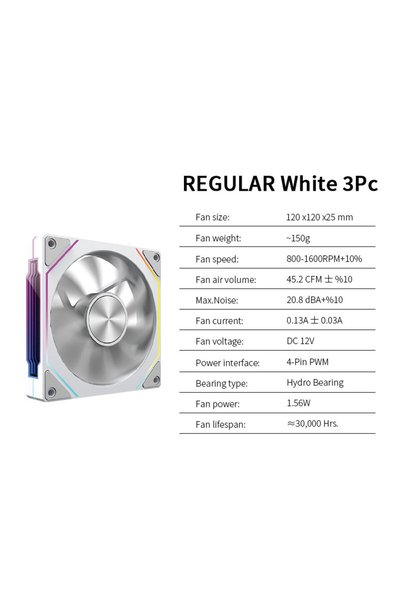Choice مروحة هيكل كمبيوتر A-RGB أخرى WH Forward 3PCS LDPCSJ OEM PRISM 5 PRO م...