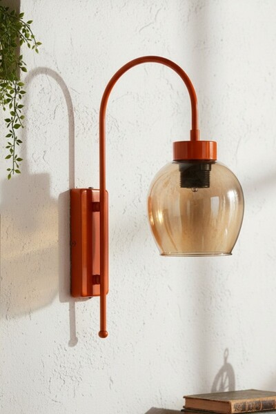 Bamyum Klopa Honey Orange Body Sconce Wall Lamp Modern Hotel Cafe Vintage Living Room Bedroom Staircase Retro