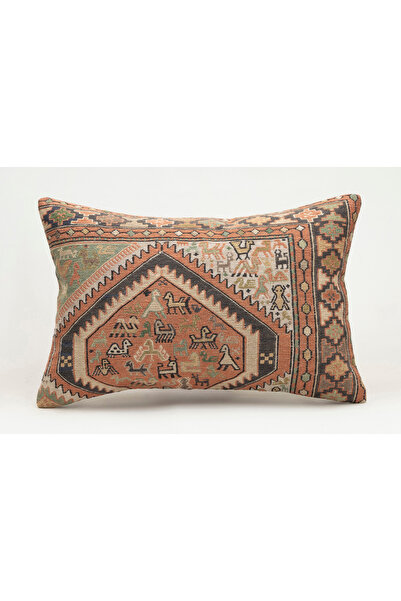 Kilim Whole Sale غطاء وسادة مصنوع يدويًا من السجاد القديم، صوف، 40x60 سم