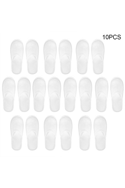 OEM Set de 10 papuci de hotel, de unică folosință, 27x11x0.5cm, albi