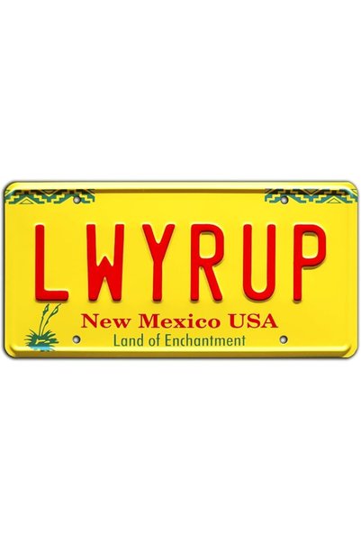 Celebrity Machines Breaking Bad | LWYRUP | Metal Stamped License Plate
