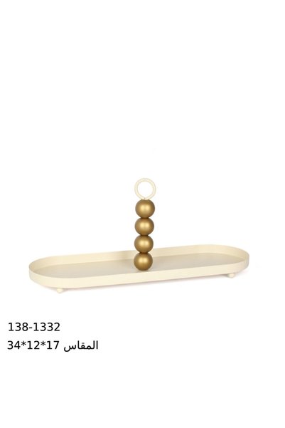 Generic Brand استاند تقديم بيضوي - أسود - 34×12×17 سم