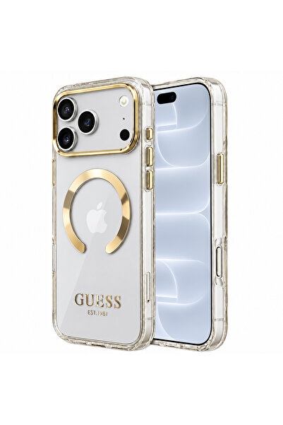 Guess Μεταλλική Θήκη Τηλεφώνου MagSafe με Περίγραμμα, για iPhone 17 Pro / iPh...
