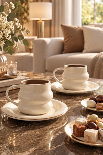 Cooker Velmont 2-Person 90 ml Porcelain Coffee Cup Set Ckr4606