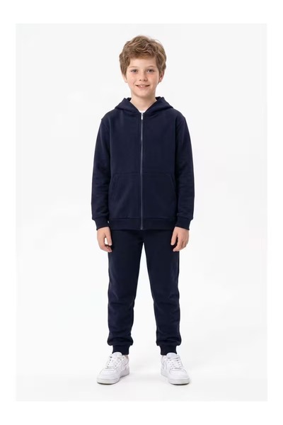 luci sports Children's Unisex Zippered Hooded Tracksuit Set