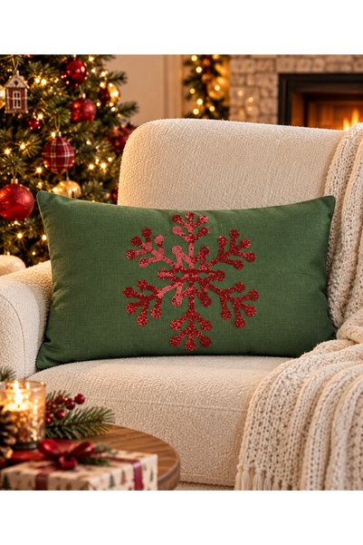 desicap New Year Themed Stone Printed Decorative Throw Pillow Cover – 30 × 50 cm – 1 Piece