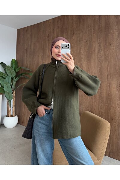 Adalenna Moda Tasarım Fermuarlı Hırka Kazak