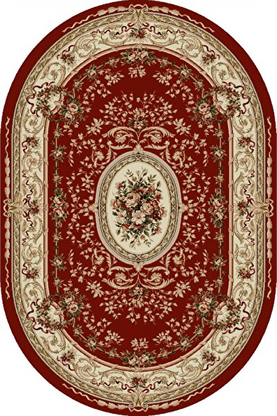 Talis Covor Oval, Lotos, Rosu, 250x350 cm, Delta 568