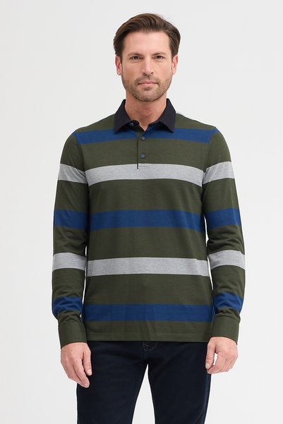 ENQUE Men's Polo Collar Long Sleeve Sweatshirt