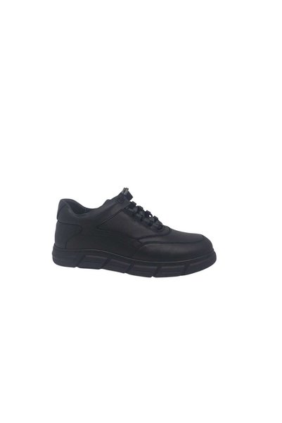 Zerhan 365 Men's Black Rubber Laced Rubber Sole Shoes