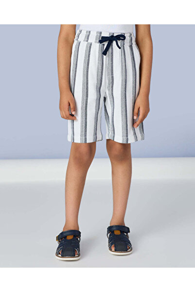 REDTAG Boys White Waffle Pullon Shorts