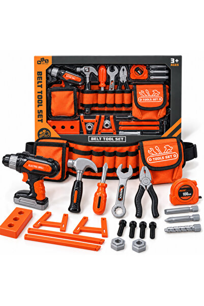 Bebelul Toy tool set with belt and drill, 22 pieces, 3 years+