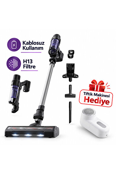 TEFAL TY6A35TR X-Pert 7.60 Allergy Kablosuz Şarjlı Dikey Süpürge Tiftik Makin...