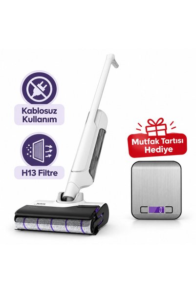 TEFAL X-Clean 10 Islak Sert Zemin Temizleyici Kablosuz Dikey mutfak tartısı H...