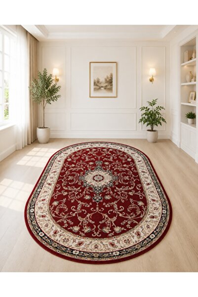 Talis Covor Oval, Lotos, Rosu, 100x200 cm, Delta Lotos 523 210