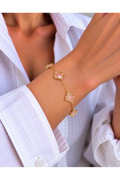 Generic Brand Crystal Stone Clover Bracelet