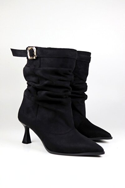 VARENZA WOMAN SHOES Süet Toklaı Kovboy Western Kovboy kadın ince topuklu Bot