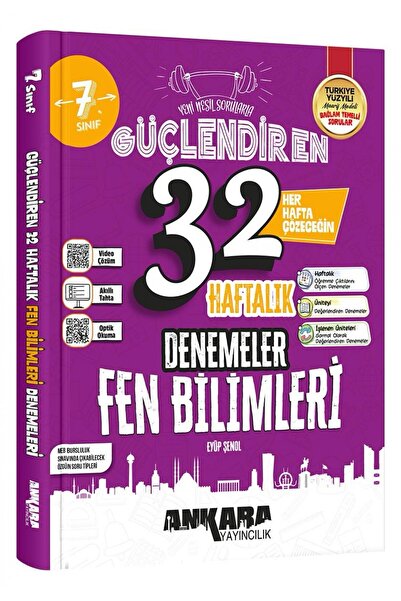 Ankara Yayıncılık 7. Sınıf Fen Bilimleri Güçlendiren .32 Haftalık Denemeleri