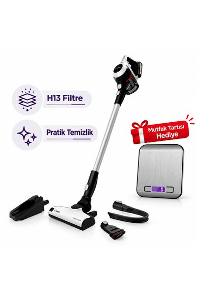 Bosch BCS61113 DİK ŞARJLI ELEKTRİK SÜPÜRGESİ mutfak tartısı Hediye(Onerous)