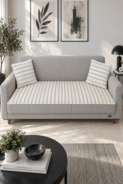 ÖDEL BULDAN Jacquard Washable Seat Pad & Cushion & Mattress - with Throw Pill...