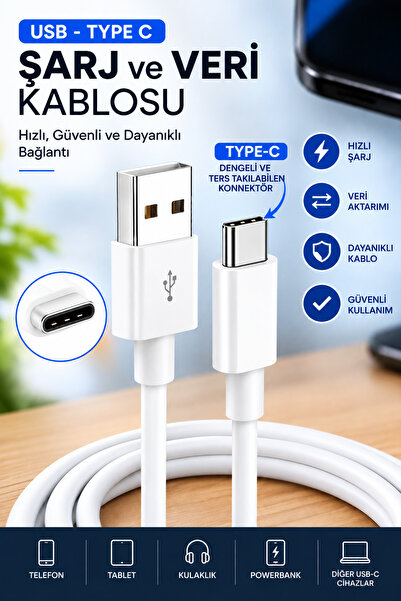 nextbuy Samsung Oppo Reeder Huawei Uyumlu Usb To Type C Veri Aktarım Şarj Dat...