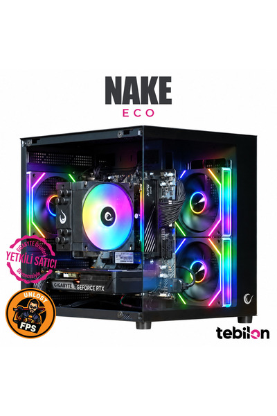 TEBİLON NAKE ECO I AMD 7600 I GIGABYTE RADEON 9060 XT 16GB I GIGABYTE B650M S...