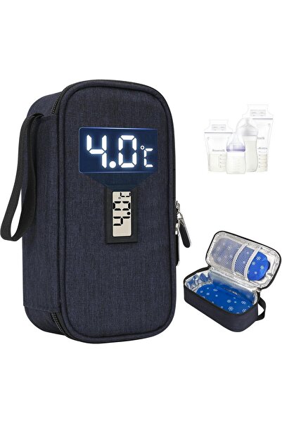 Dotail Θερμομονωτική Τσάντα για Μητρικό Γάλα, 700 ml, Ένδειξη Θερμοκρασίας, 2...