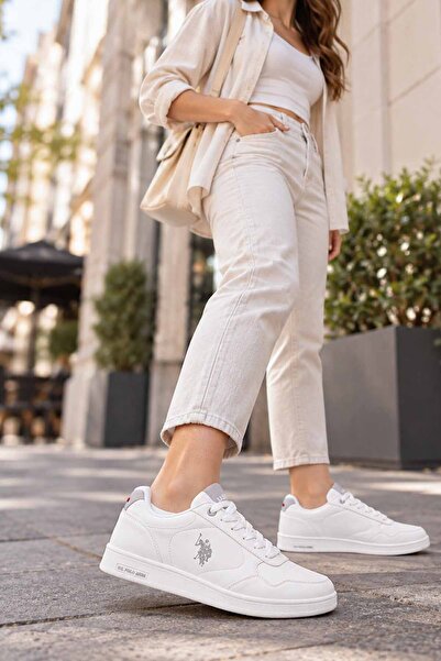 U.S. Polo Assn. Women's White Sneaker – Casual Daily Sports Shoes