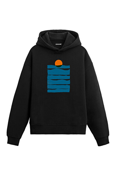 Colermi Sunset at Sea Design Hooded Sweatshirt