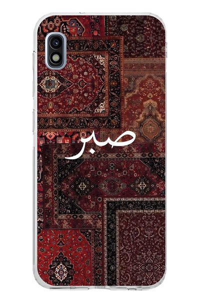 FLAMENKO Samsung Galaxy A10 Compatible Vintage Carpet Pattern Transparent Pho...