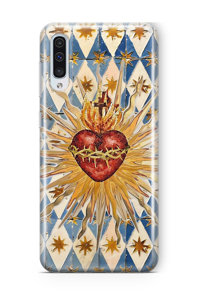 FLAMENKO Samsung Galaxy A50 / A30S Compatible Vintage Sun and Heart Pattern T...