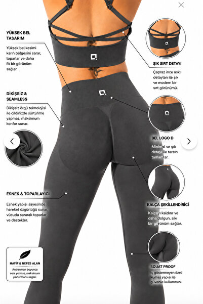 HARSFIT KADIN YÜKSEK BEL SCRUNCH TOPARLAYICI 7/8 SPOR TAYT PUSH UP SEAMLESS A...
